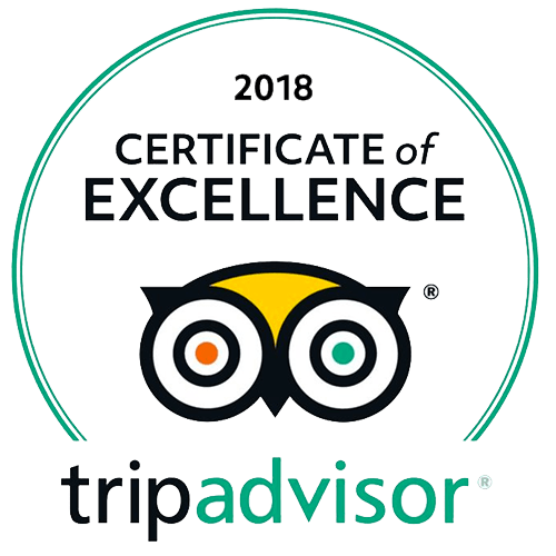 TripAdvisor the 2018 Certificate of Excellence!